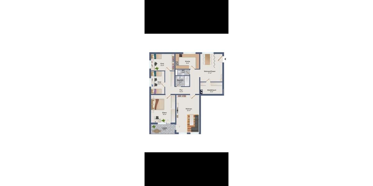 Etagenwohnung Mainaschaff - 5 Zimmer, 120 m&sup2;, 1.200&euro; | Angebot:26403675