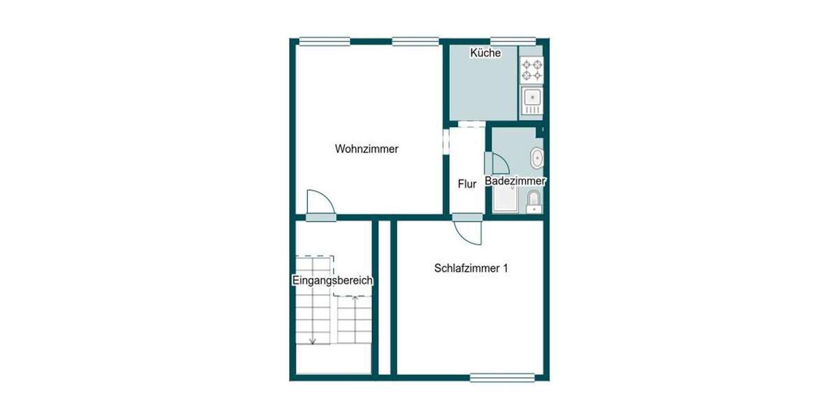 Etagenwohnung Aachen Aachen-Mitte - 2 Zimmer, 49 m&sup2;, 140.000&euro; | Angebot:25051819
