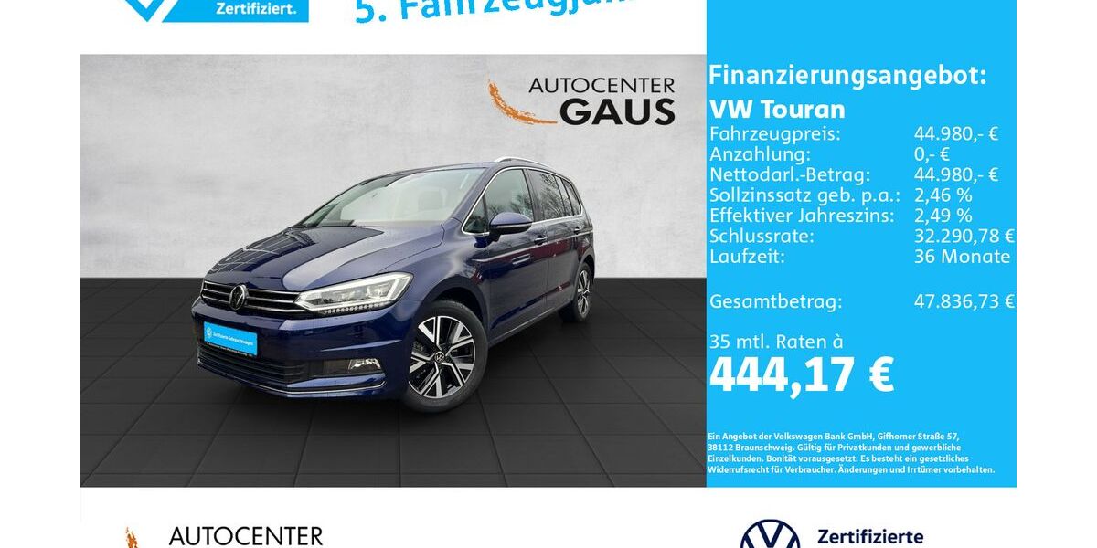 VW Touran 1.750 km 44.440 &euro; Bielefeld 33699