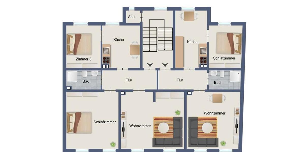 Etagenwohnung Halle (Saale) Silberhöhe - 3 Zimmer, 65 m&sup2;, 520&euro; | Angebot:26409651