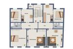 Etagenwohnung Halle (Saale) Silberhöhe - 3 Zimmer, 65 m&sup2;, 520&euro; | Angebot:26409651
