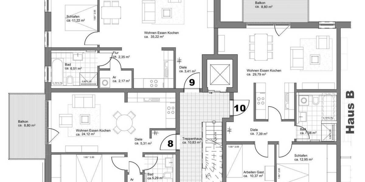 Etagenwohnung Fürth Südstadt - 2 Zimmer, 65 m&sup2;, 432.000&euro; | Angebot:26243939