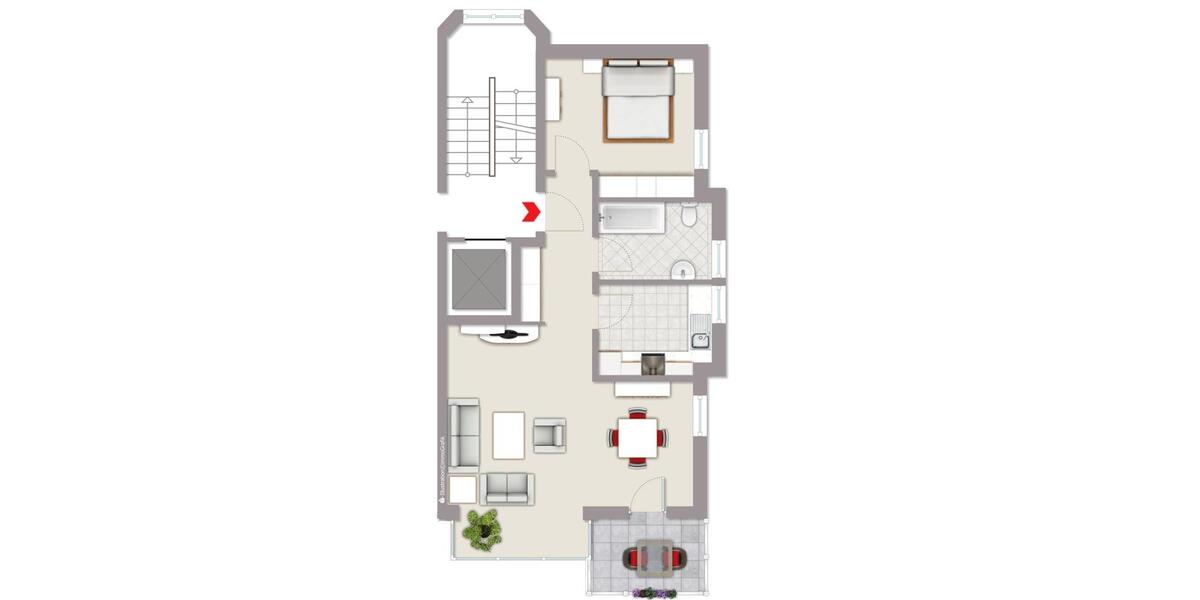 Etagenwohnung Glücksburg (Ostsee) - 2 Zimmer, 62 m&sup2;, 690&euro; | Angebot:26624194
