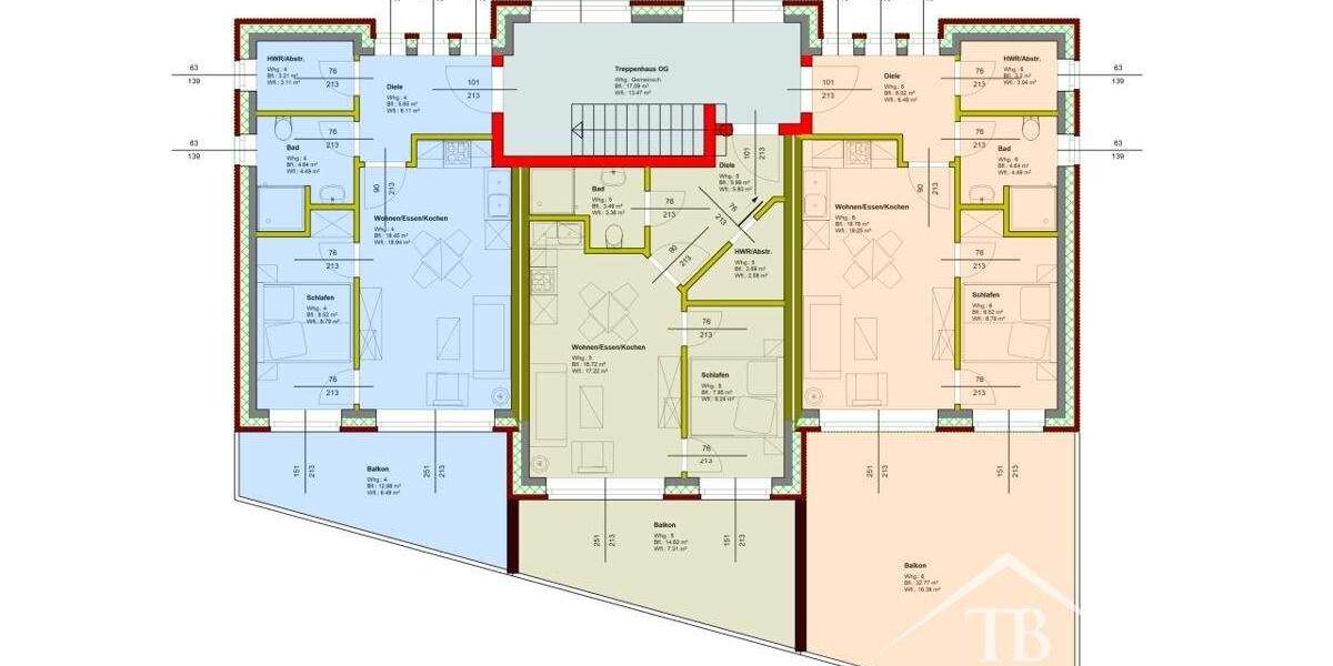Etagenwohnung Hage Blandorf-Wichte - 2 Zimmer, 56 m&sup2;, 229.000&euro; | Angebot:25689952