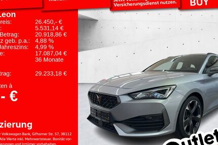 Cupra Leon 29.936 km 25.720 € Senden 89250