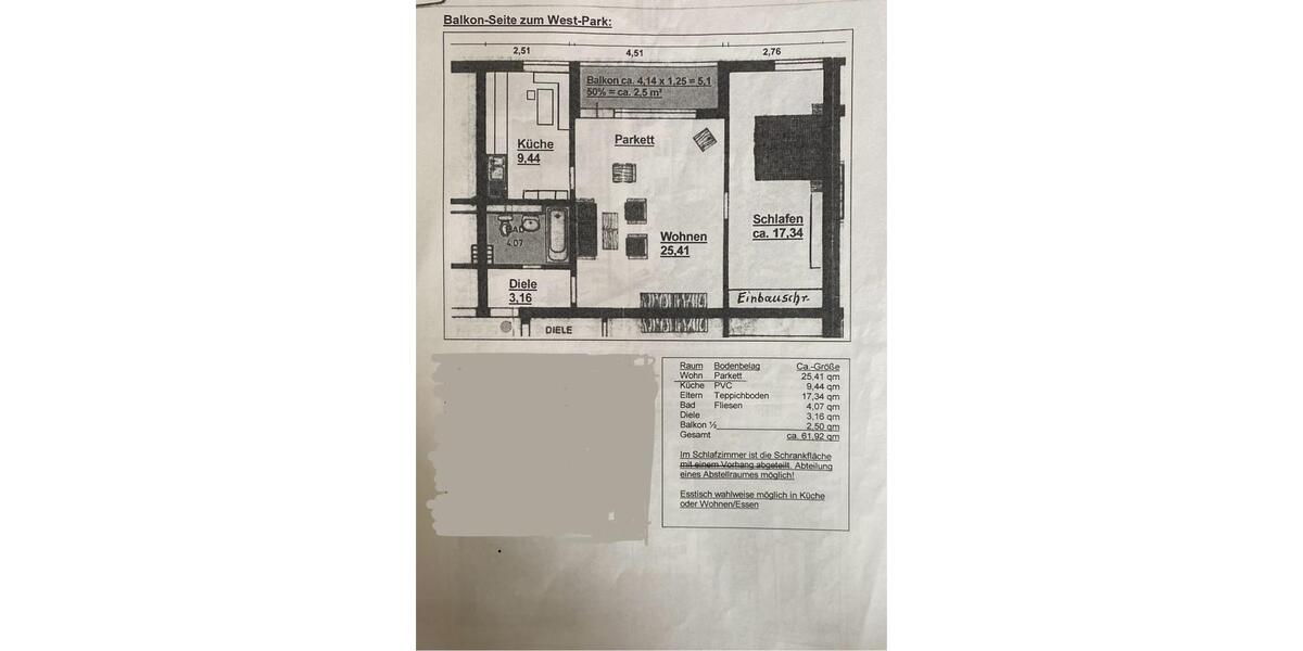 Etagenwohnung Memmingen - 2 Zimmer, 61 m&sup2;, 185.000&euro; | Angebot:26431933