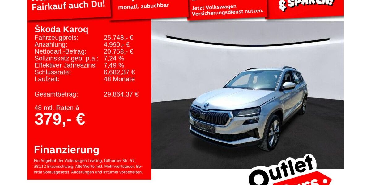Skoda Karoq 90.431 km 25.491 &euro; Mannheim 68309