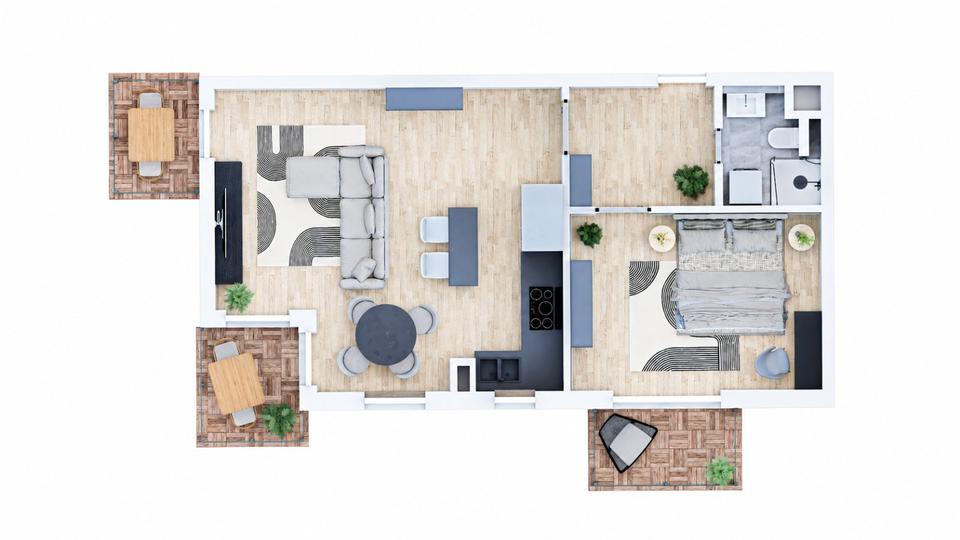 Etagenwohnung Dresden Prohlis - 2 Zimmer, 63 m&sup2;, 215.000&euro; | Angebot:26864386