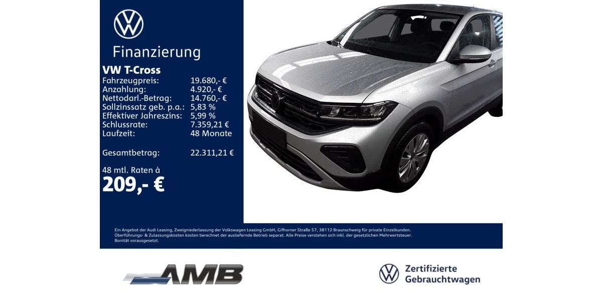 VW T-Cross 10.110 km 19.680 &euro; Borna 04552