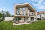 Bezugsfertig! Design Neubau Chalet-Haushälfte mit Doppelgarage und Loisachblick - Doppelhaushälfte Wolfratshausen Farchet | Angebot:26478547
