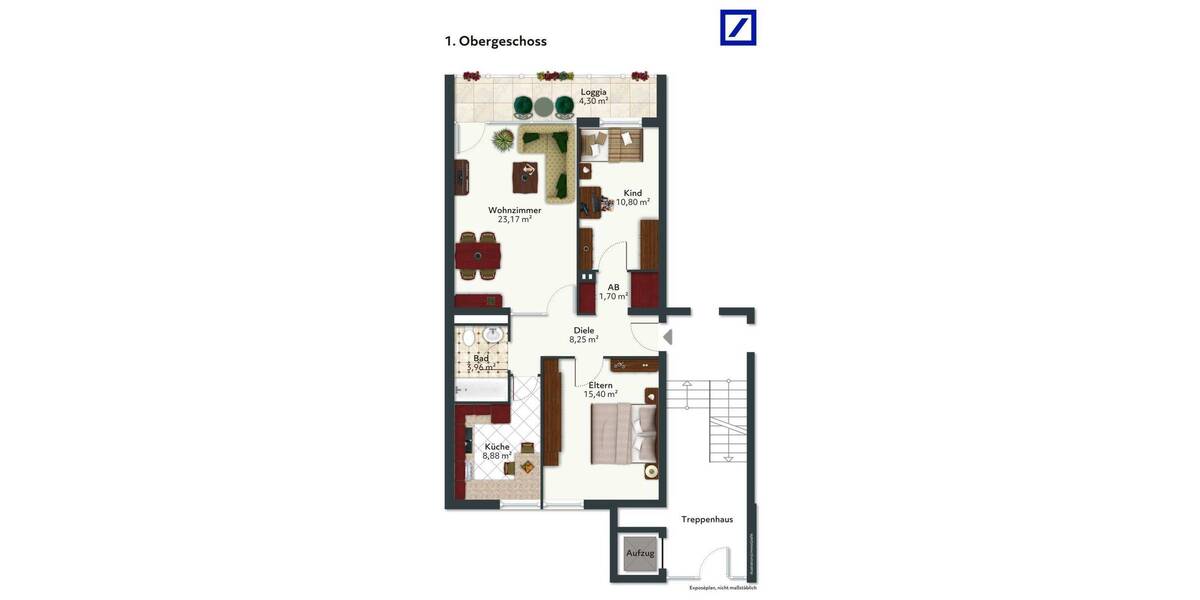 Etagenwohnung Paderborn Kernstadt - 3 Zimmer, 74 m&sup2;, 119.000&euro; | Angebot:26345969