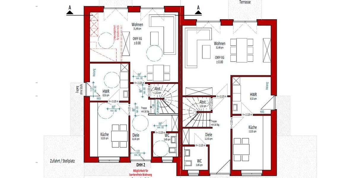 Doppelhaushälfte Neuenkirchen - 5 Zimmer, 130 m&sup2;, 1.300&euro; | Angebot:26723611