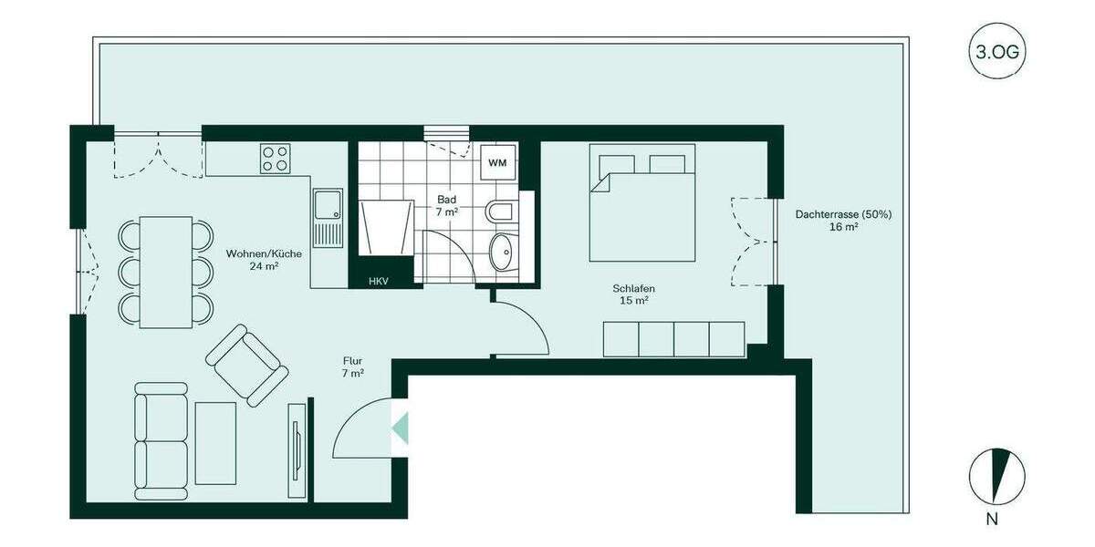 Etagenwohnung Berlin Karlshorst - 2 Zimmer, 69 m&sup2;, 432.900&euro; | Angebot:25984939