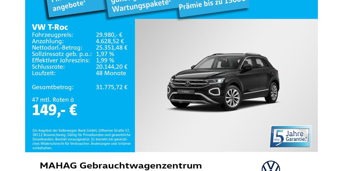 VW T-Roc 8.893 km 29.980 &euro; München 80935