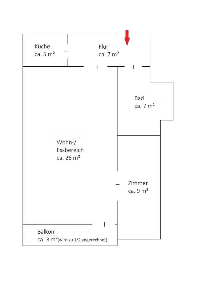 Ostertor Großzügige 2-Zimmer-Wohnung mit Balkon und toller Aussicht in zentraler Lage
