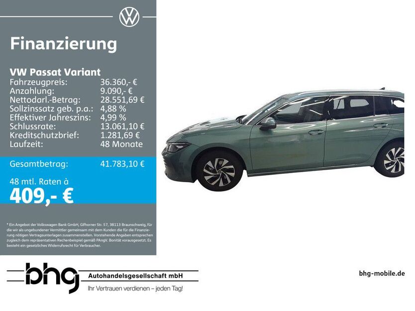VW Passat Variant 10.374 km 36.360 € Freiburg 79115
