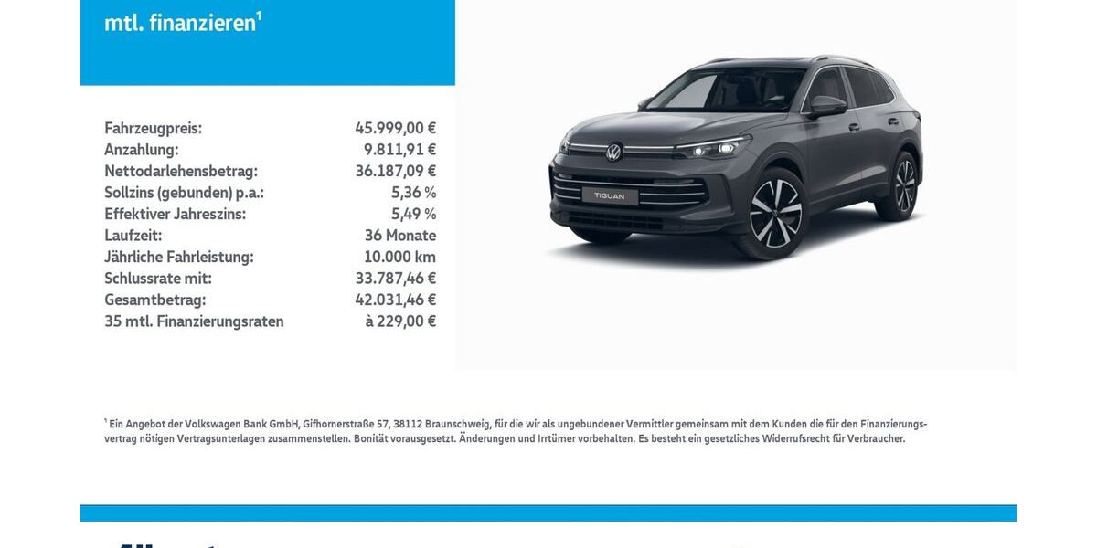 VW Tiguan 26.000 km 45.999 &euro; Mühlhausen/Thüringen 99974