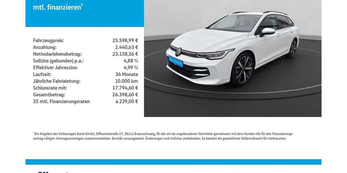 VW Golf 18.796 km 25.599 &euro; Leinefelde-Worbis/DE 37327