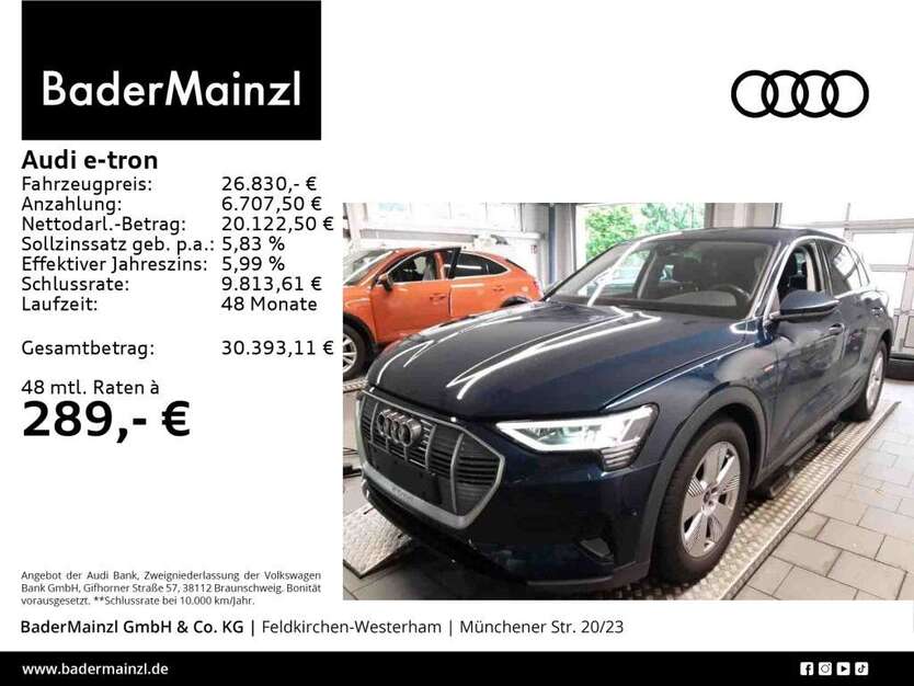 Audi e-tron 44.900 km 26.830 € Feldkirchen - Westerham 83620