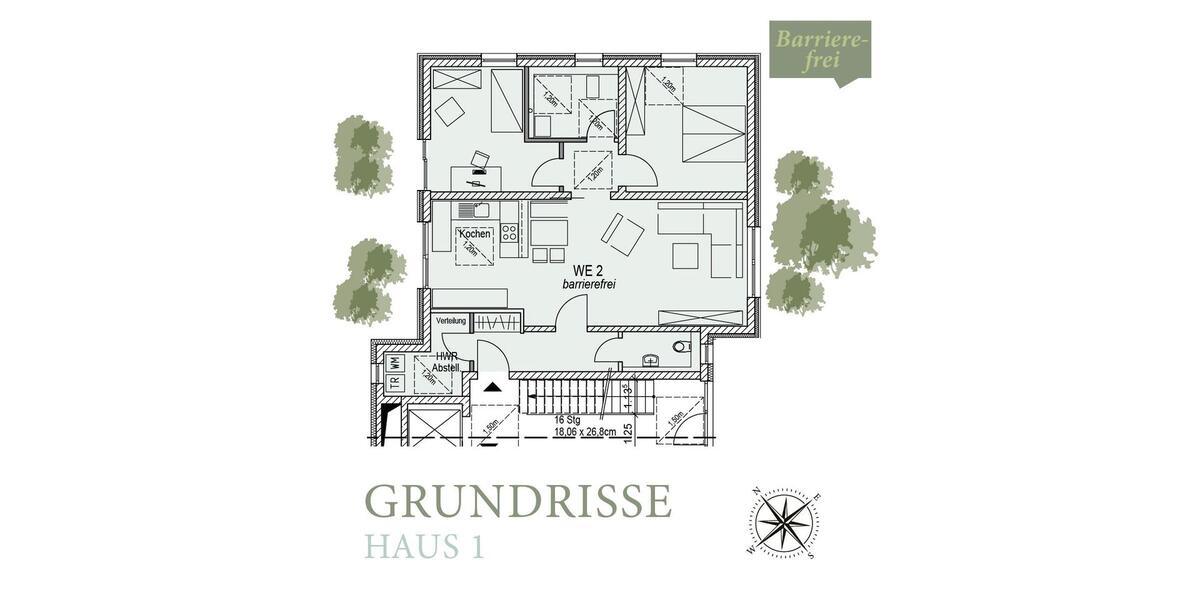 Erdgeschoßwohnung Künzell - 3 Zimmer, 91 m&sup2;, 389.999&euro; | Angebot:26198760