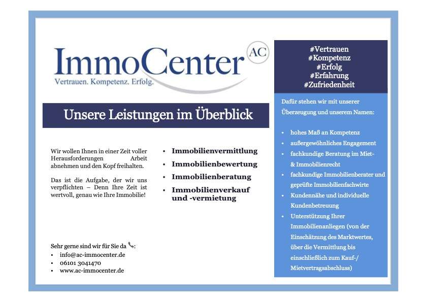 Etagenwohnung Bad Vilbel - 2 Zimmer, 58 m&sup2;, 1.330&euro; | Angebot:27097268