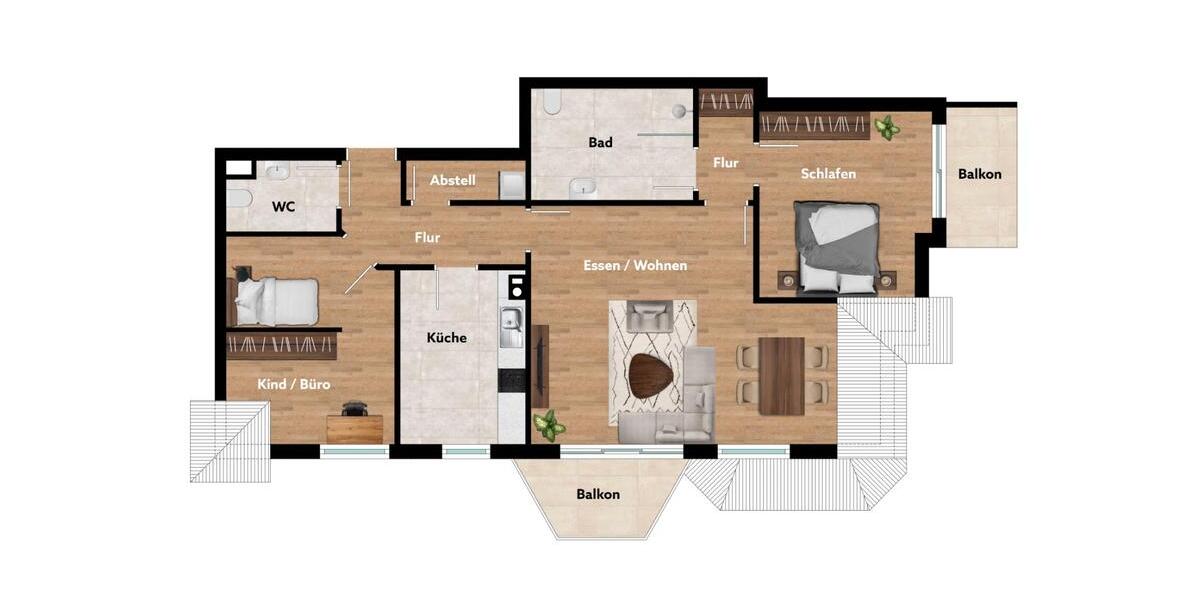 Dachgeschoßwohnung Marburg Marbach - 3 Zimmer, 87 m&sup2;, 329.000&euro; | Angebot:26477866