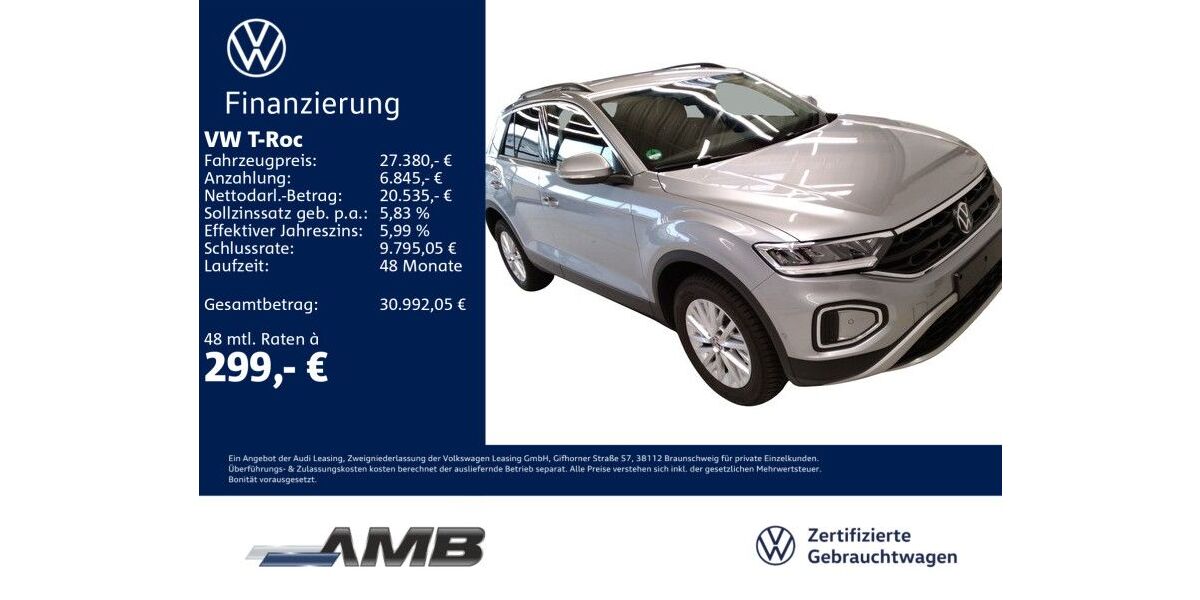 VW T-Roc 7.180 km 27.380 &euro; Borna 04552