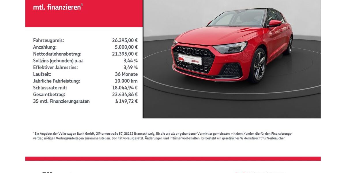 Audi A1 7.690 km 26.395 &euro; Mühlhausen/Thüringen 99974