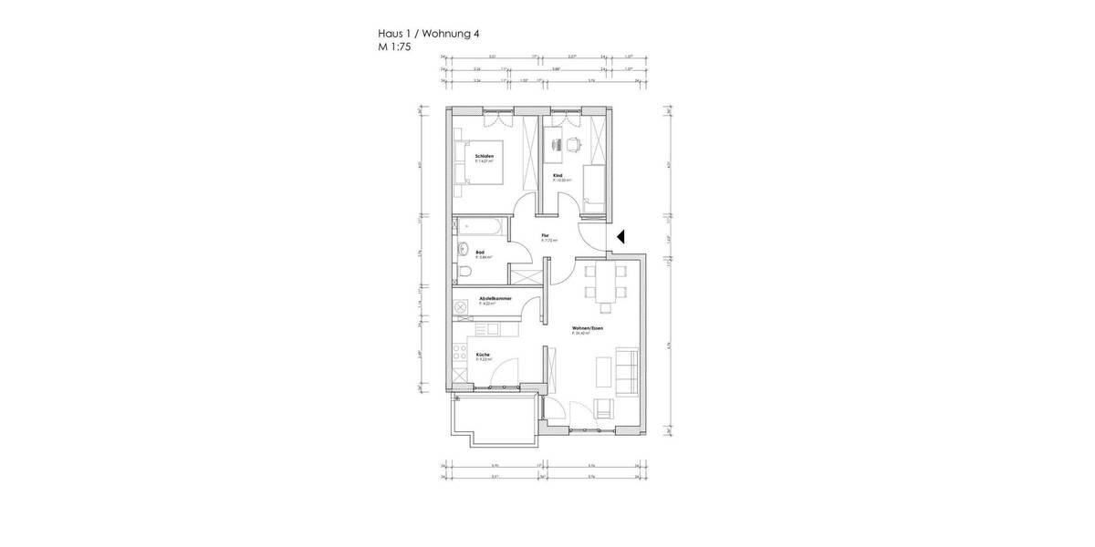 Etagenwohnung Burglengenfeld Augustenhof - 3 Zimmer, 81 m&sup2;, 866&euro; | Angebot:24790693