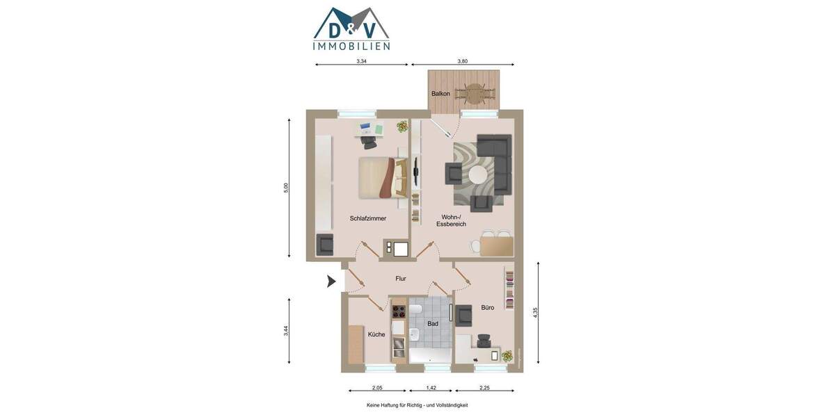Etagenwohnung Heide - 2 Zimmer, 57 m&sup2;, 159.000&euro; | Angebot:25689640