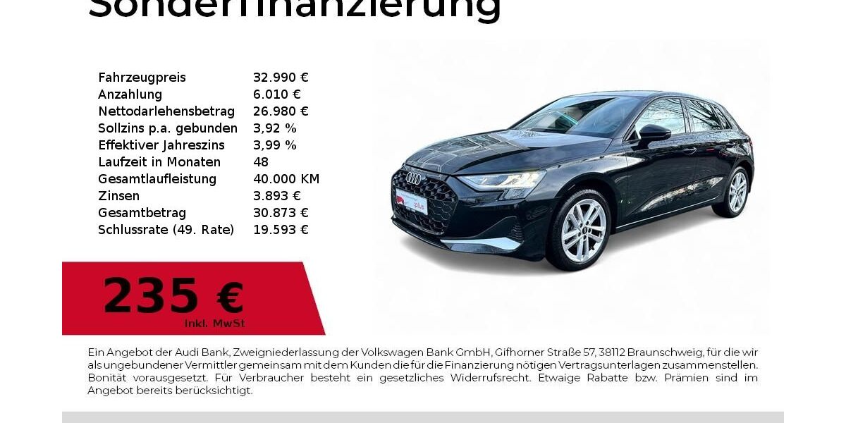Audi A3 19.545 km 32.590 &euro; Dessau-Roßlau 06844