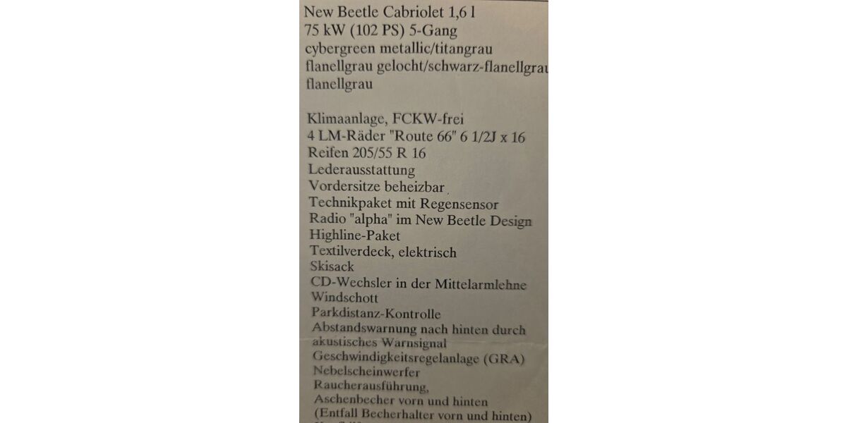 VW Beetle 150.000 km 2.500 &euro; Vohburg 85088