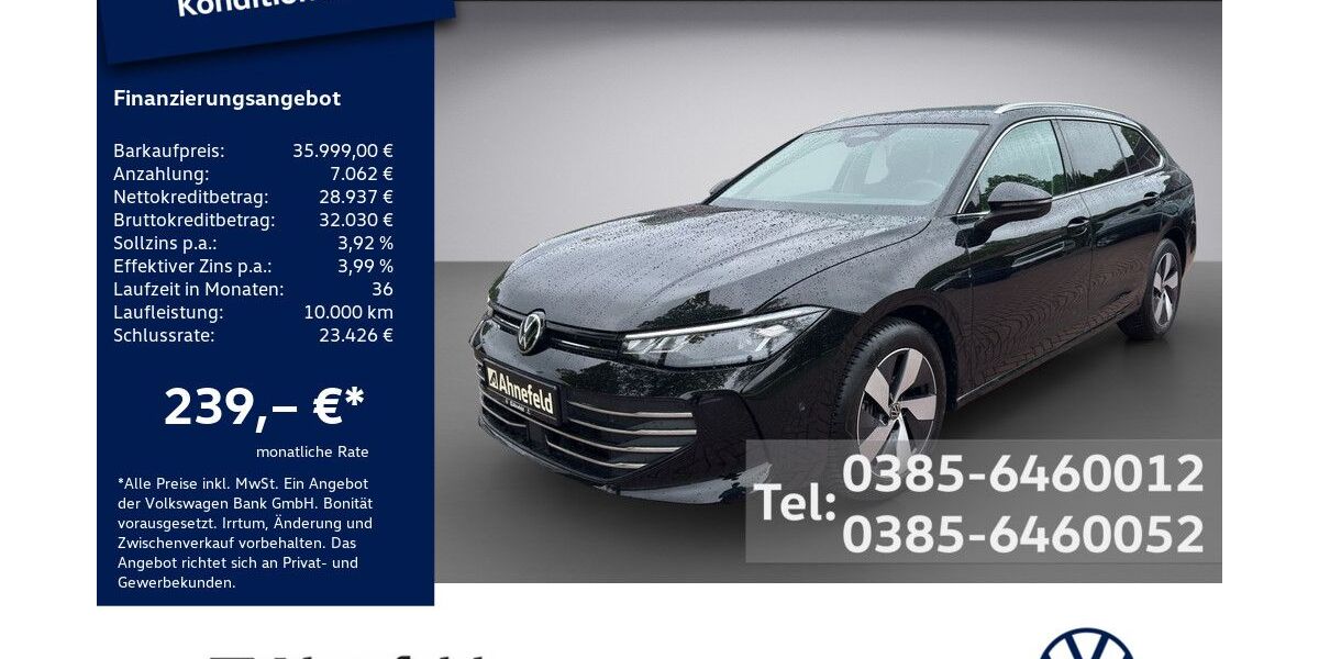 VW Passat 18.300 km 35.999 &euro; Schwerin 19061