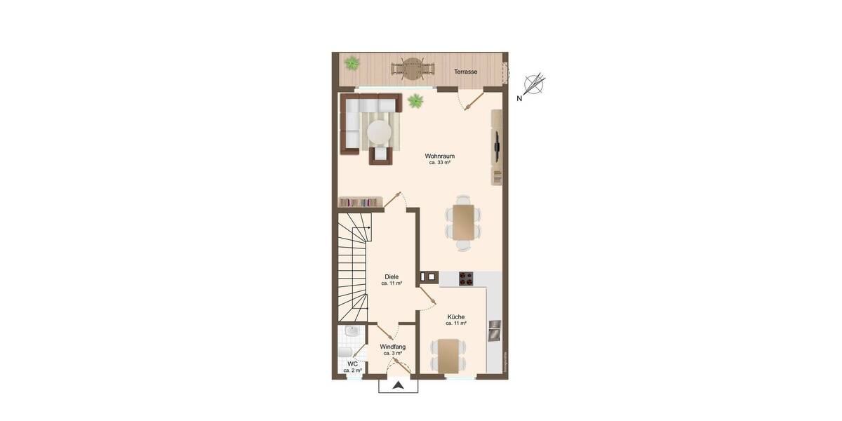 Reihenendhaus Ortsteil Schorn Sutten - 4 Zimmer, 135 m&sup2;, 1.450.000&euro; | Angebot:26852821