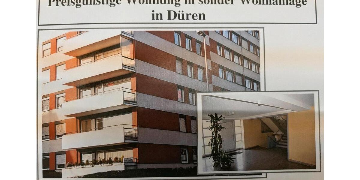 Etagenwohnung Düren - 2 Zimmer, 55 m&sup2;, 75.000&euro; | Angebot:27426680