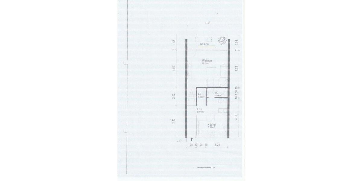 Maisonettenwohnung Lüneburg Goseburg-Zeltberg - 2 Zimmer, 65 m&sup2;, 225.000&euro; | Angebot:25925977