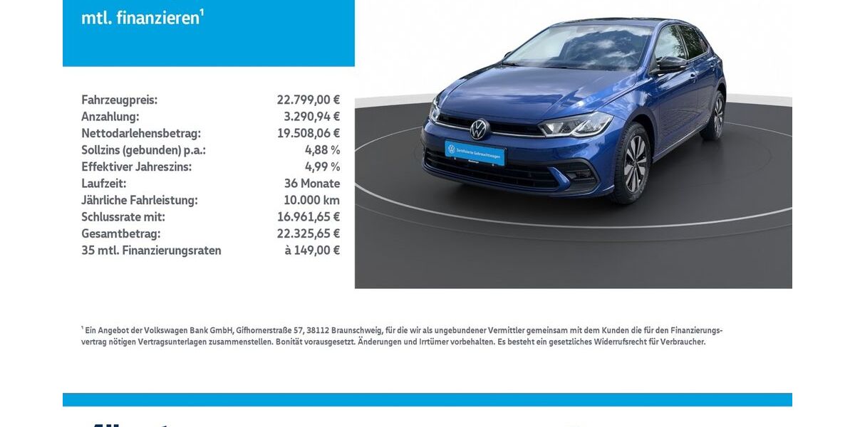 VW Polo 13.400 km 22.379 &euro; Mühlhausen/Thüringen 99974