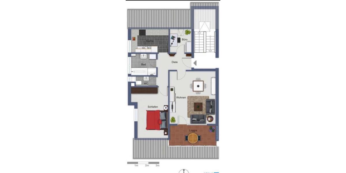 Dachgeschoßwohnung Kirchheim unter Teck - 2.5 Zimmer, 74 m&sup2;, 830&euro; | Angebot:26316441