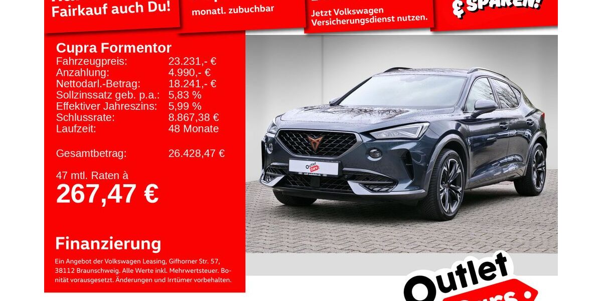 Cupra Formentor 33.390 km 22.999 &euro; Weinheim 69469