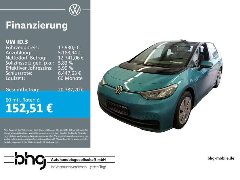 VW ID.3 29.915 km 17.930 € Kehl 77694