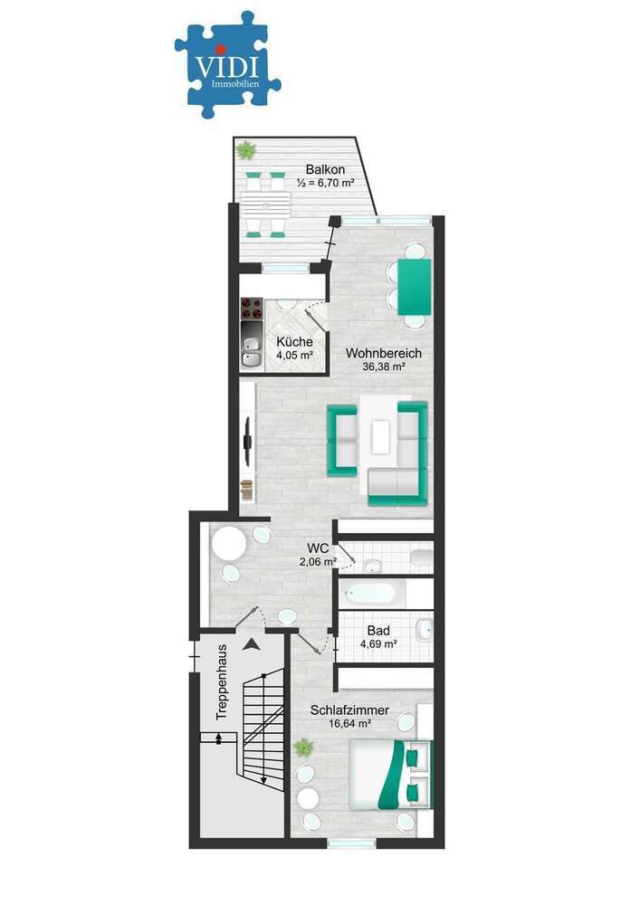 Wohnung zum Kaufen in Rodgau 259.000 € 65.5 m²