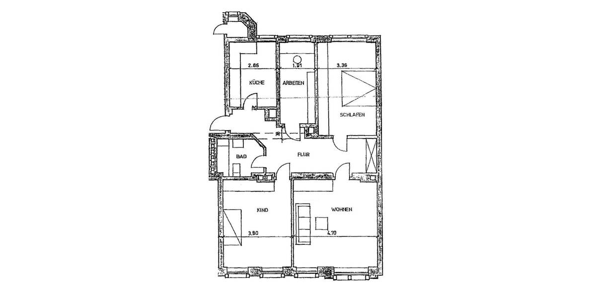 Etagenwohnung Dresden Friedrichstadt - 4 Zimmer, 100 m&sup2;, 757&euro; | Angebot:26343668