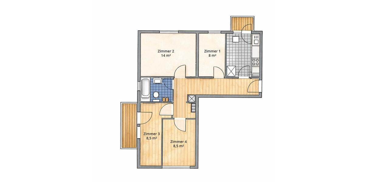 Wohnen auf Zeit München Sendling-Westpark - 4 Zimmer, 64 m&sup2;, 700&euro; | Angebot:26673944