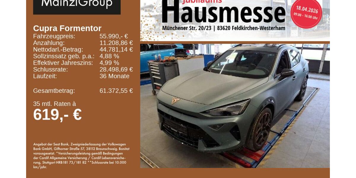 Cupra Formentor 20.262 km 51.830 &euro; Feldkirchen/Westerham 83620