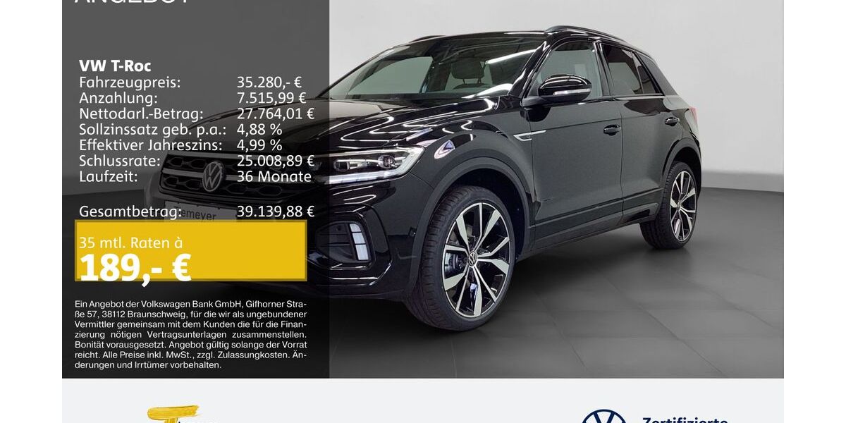 VW T-Roc 6.999 km 35.280 &euro; Plettenberg 58840