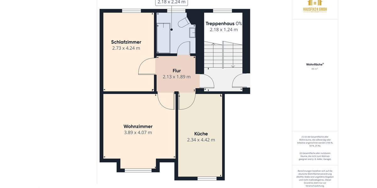 Etagenwohnung Schönebeck (Elbe) - 2 Zimmer, 48 m&sup2;, 432&euro; | Angebot:26019080