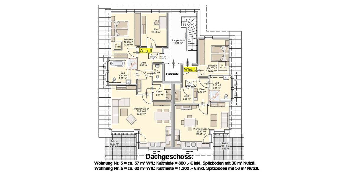 Etagenwohnung Herford Innenstadt - 3 Zimmer, 90 m&sup2;, 1.200&euro; | Angebot:26204760