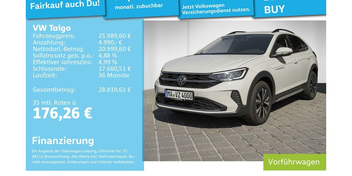 VW Taigo 9.900 km 24.499 € Mannheim 68309