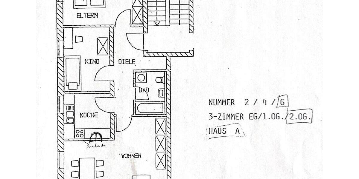 Etagenwohnung Winhöring - 3 Zimmer, 69 m&sup2;, 750&euro; | Angebot:26445841