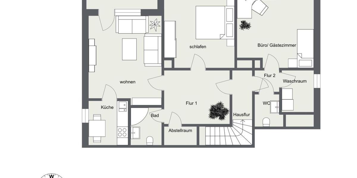 Dachgeschoßwohnung Eystrup - 3 Zimmer, 78 m&sup2;, 624&euro; | Angebot:25370742